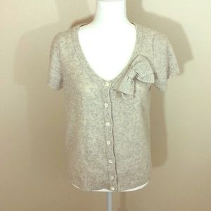 J. Crew Dream Valerie Bow cardigan cashmere blend